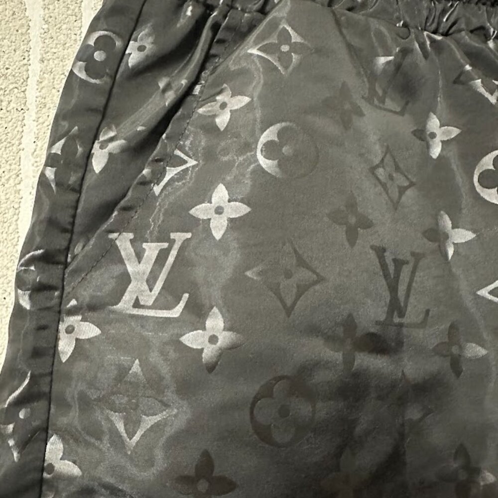 Men's Black Printed Swimming Trunks For The Pool Stylish Men's Short Size: M/L - Picture 8 of 9